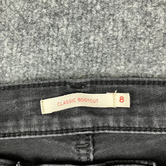 Levi's Womens Jeans 8 Black Classic Bootcut Stretch Denim Mid Rise Casua - Picture 6 of 10
